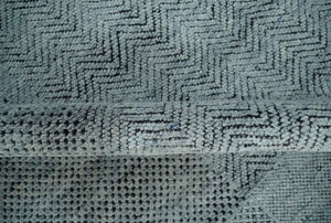 Premium Silver, gray and charcoal Contemporary Design 9x12 Hand knotted wool Area Rug