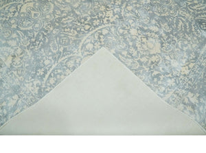 Premium Style Traditional Large Design Gray, Silver and Beige 5.6x7.9 Viscose Area Rug
