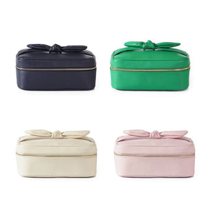 Gold Madelyn Bow Makeup Bag