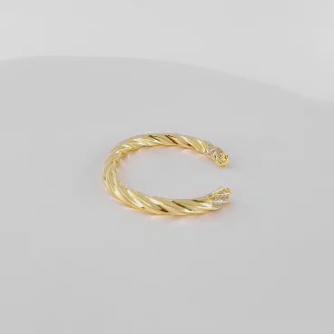 18k Gold-Plated Spiral Bracelet