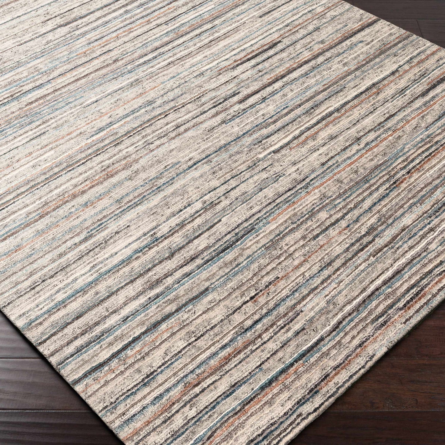 Premium 6x9 Striped Wool&Viscose Rug - Clearance