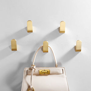 Brass Wall Hooks Modern Golden Robe Coat Towel Hook Set