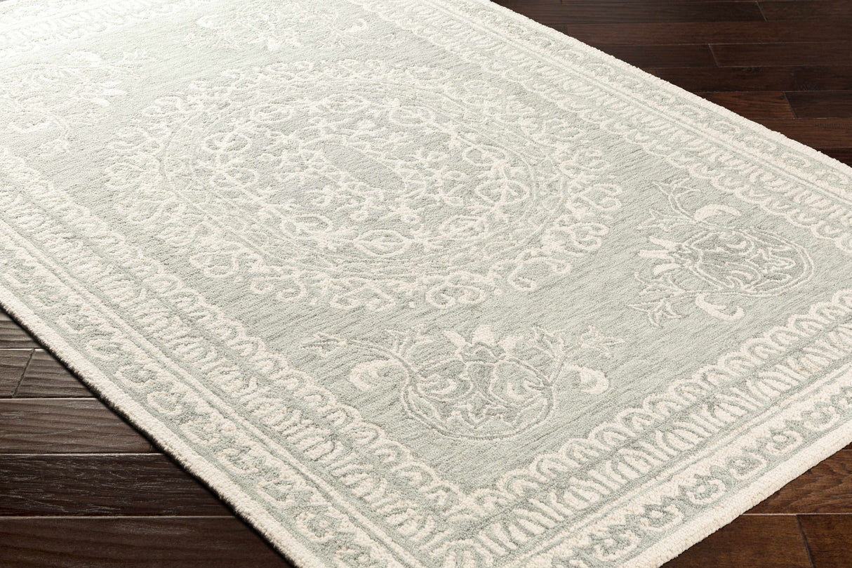 Parson Ivory/Sage Wool Area Rug