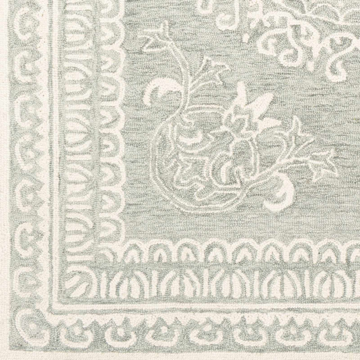 Parson Ivory/Sage Wool Area Rug