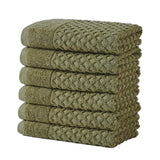 Cotton diamond waffle weave bath towel set - grayson collection