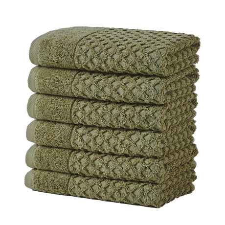 Cotton diamond waffle weave bath towel set - grayson collection