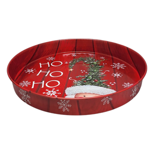 Huge Deep Round 13.5" Tray - Ho Ho Ho