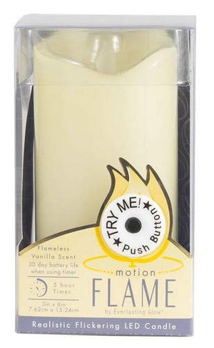 3x6 Motion Flame LED Candle - Vanilla