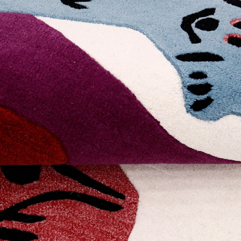 Pup Parade Multicolor Hand Tufted 3x7 Wool Area Rug