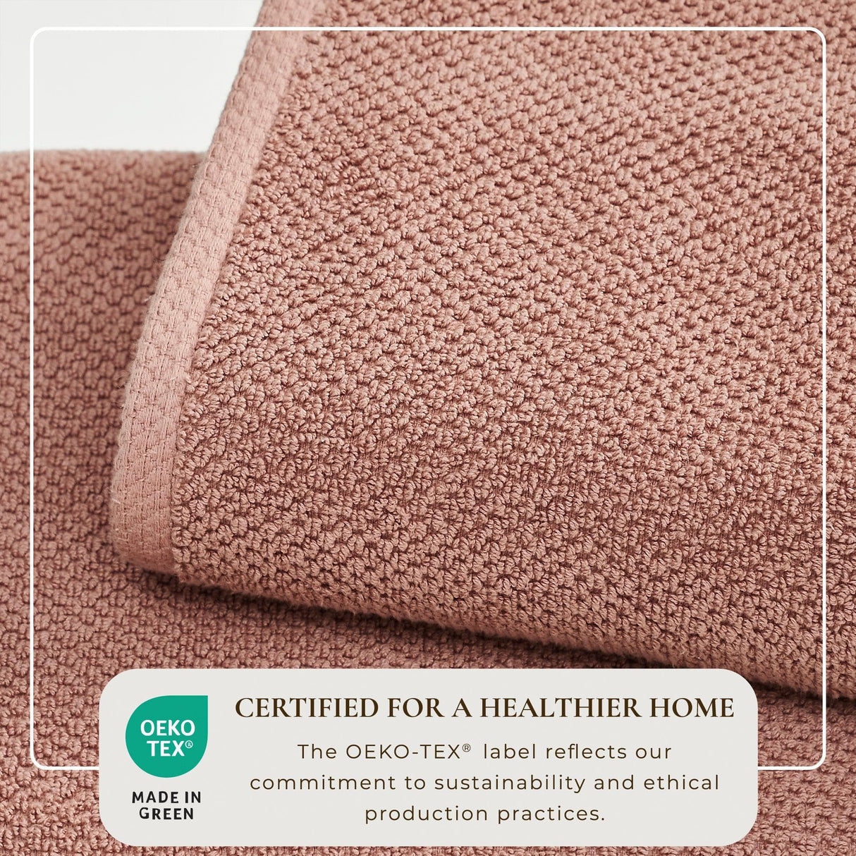 Cotton textured bath towel set - acacia collection
