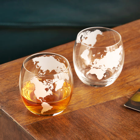 Globe whiskey tumblers by viski®