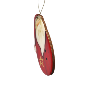 Cheerful Santa with Star Accent Ornament
