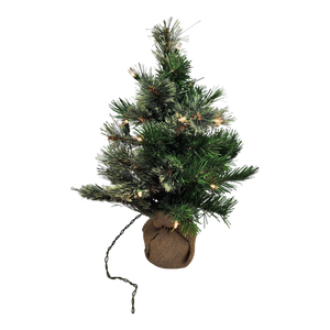 Pre-lit Cashmere Pine Tree - 18 Inch