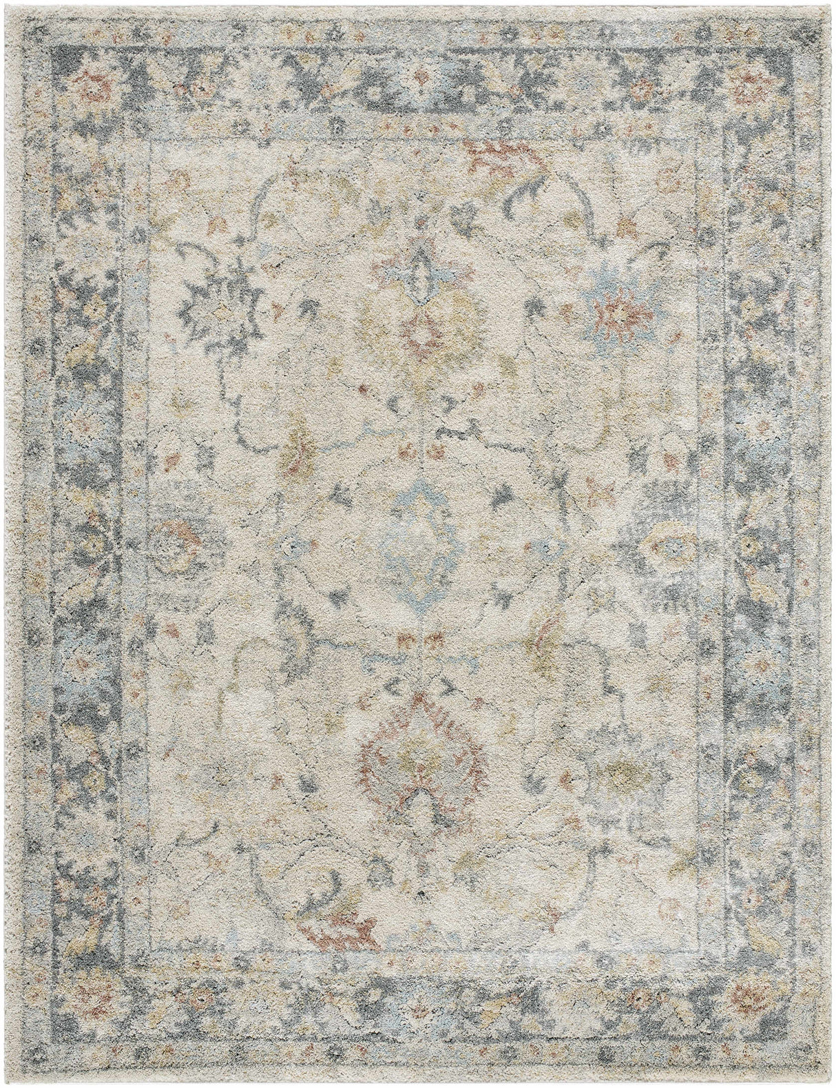 Ahmaud Beige & Light Gray Thick Lu x e Area Rug