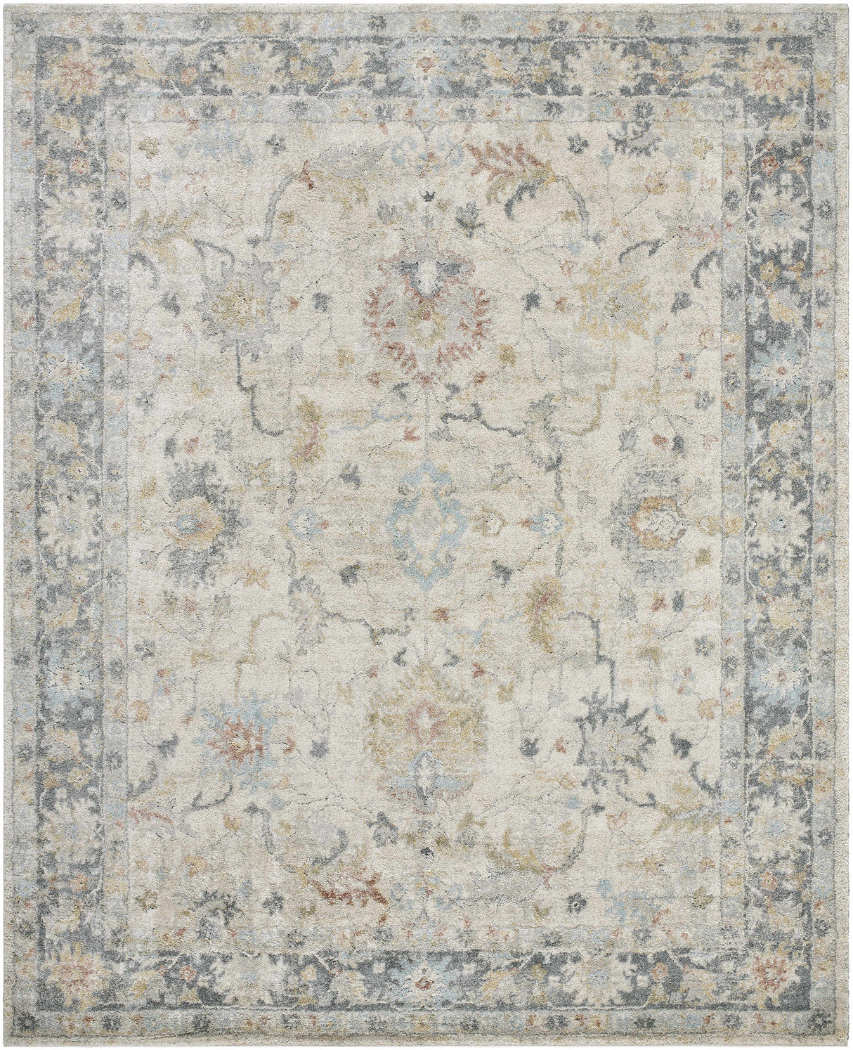 Ahmaud Beige & Light Gray Thick Lu x e Area Rug