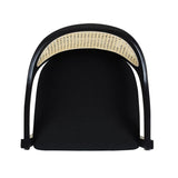 Pyrla 26" Upholstered Counter Stool with Curved Cane Back and Wood Legs