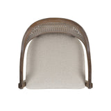 Pyrla 26" Upholstered Counter Stool with Curved Cane Back and Wood Legs