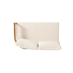 Brooklyn 3-Pieces Patio Conversation Set, Teak+Beige