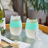 Wine-freeze™-cooling-cups-in-light-green-(set-of-2)-and-lids-by-ho-Beverage-Tubs-&-Chillers