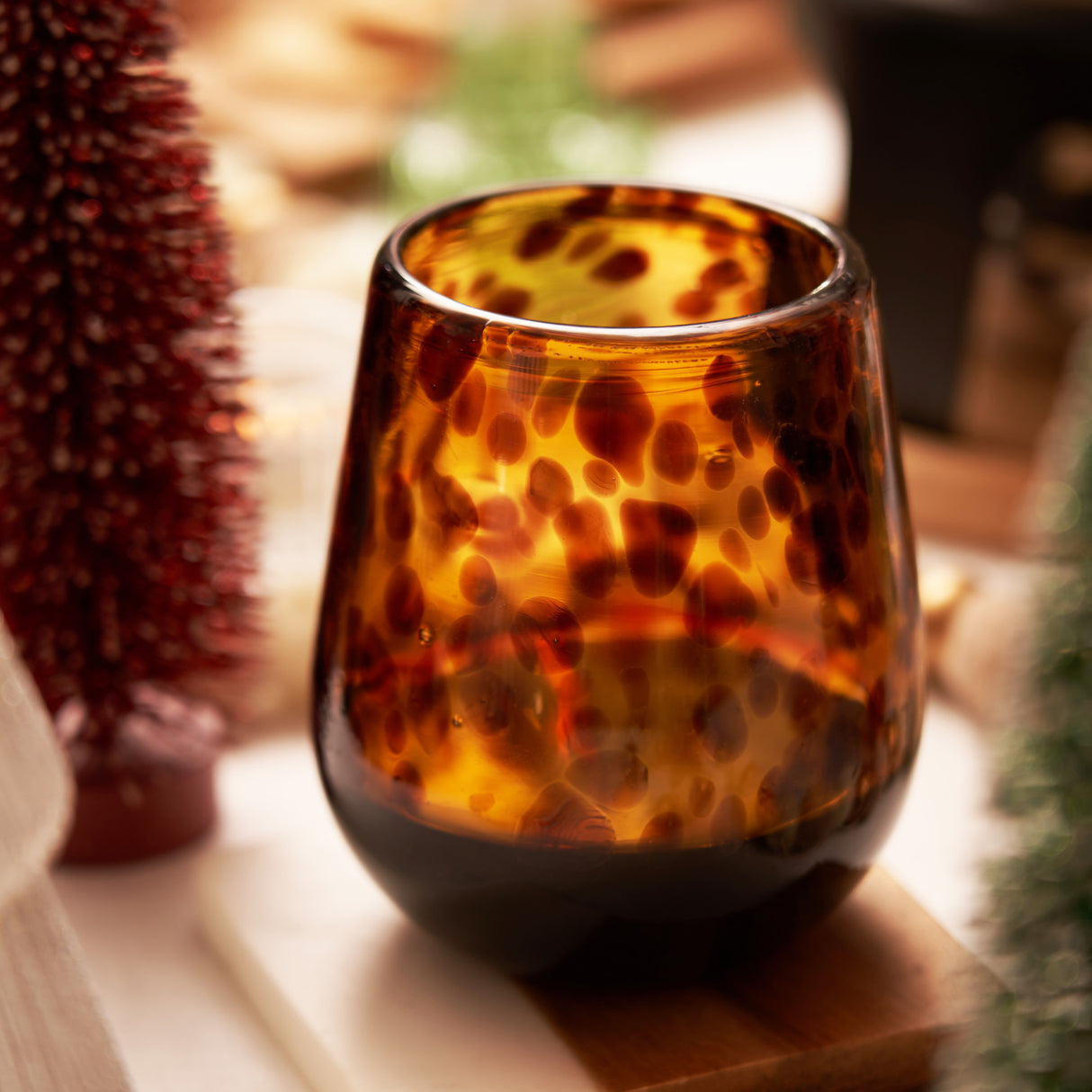 Tortuga recycled stemless wine glass set by twine living