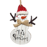 Charming Wooden Snowman Ornament