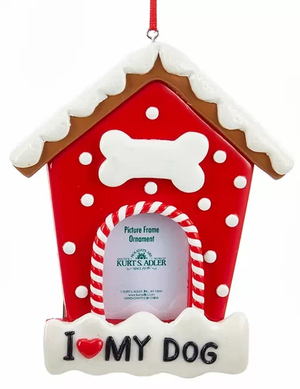 5.25 inch Pet Picture Frame Ornament - Dog
