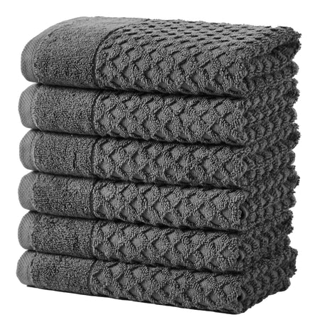 Cotton diamond waffle weave bath towel set - grayson collection