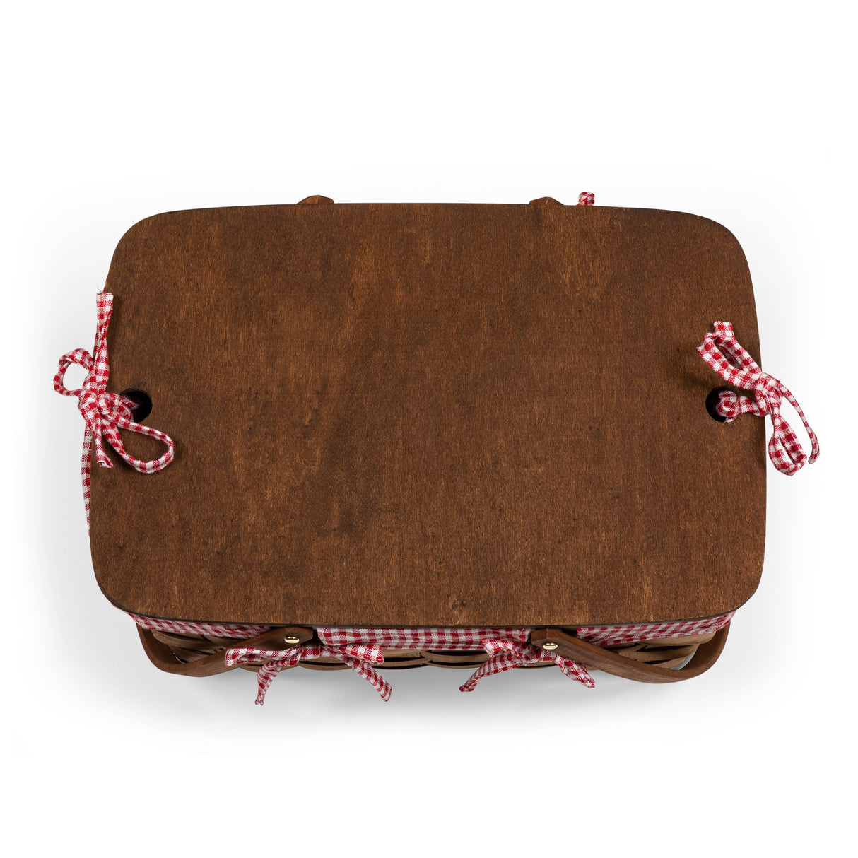 Kansas Handwoven Wood Picnic Basket