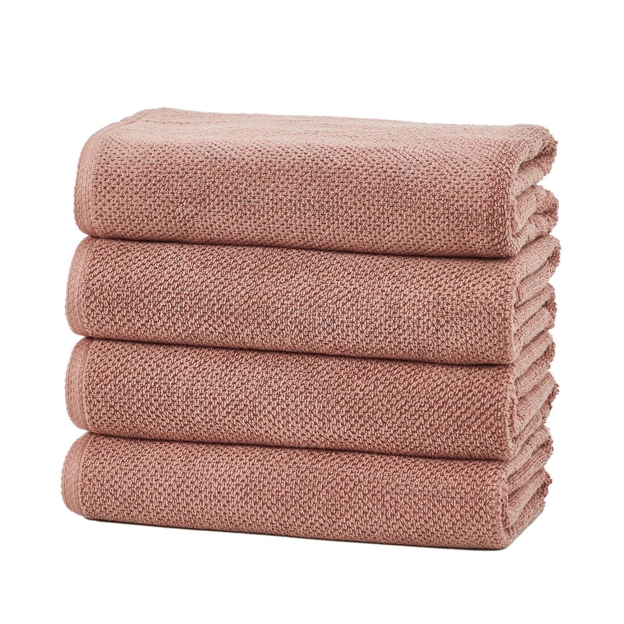 Cotton textured bath towel set - acacia collection
