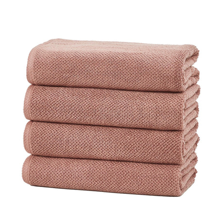 Cotton textured bath towel set - acacia collection