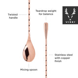 Summit 40cm weighted barspoon in copper viski®