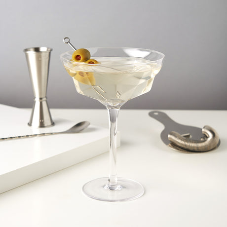 Seneca faceted crystal martini glasses viski®