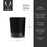Stoneware dof tumblers in black viski®