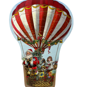 Diecut Hot Air Balloon  Advent Card With Envelope