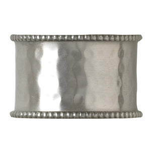 Hammered Cuff Napkin Ring With Pewter Finish