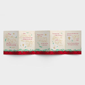 True Light - 18 Christmas Boxed Cards and Envelopes - Special Edition 5-Panel