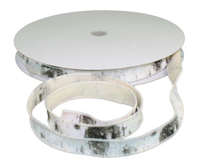 Narrow Width Birch Wire Ribbon - 1 Yard