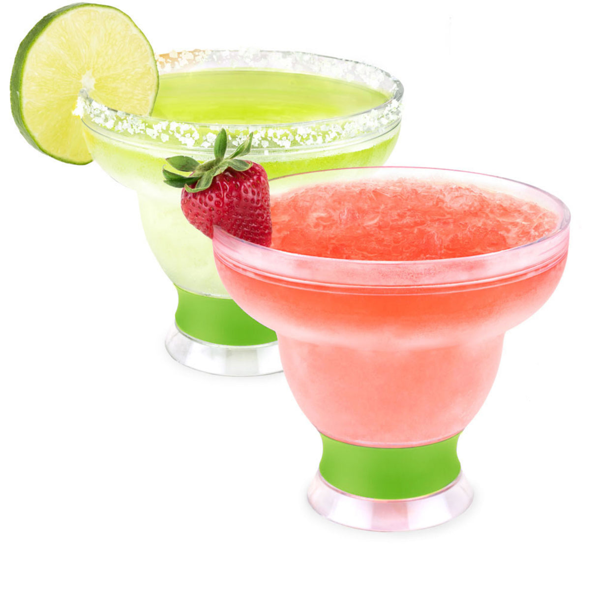 Margarita FREEZE™ Cooling Cups – Set of 2 Insulated Stemless Margarita Glasses (12 oz)