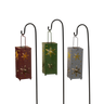 Solar Lighted Holiday Lanterns with Shepherd Hook -