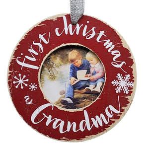 First Christmas as Grandma Photo Ornament