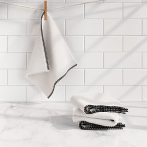 Cotton Border-Stitched 6-Piece Towel Set - Valery Collection