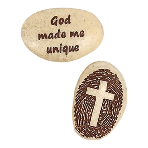 Pocket Fingerprint Faith Token - God Made Me Unique