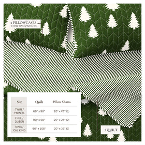 3 Piece Lodge Printed Quilt - Arrowhead