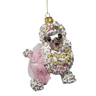 Vintage Glass Poodle Ornament -