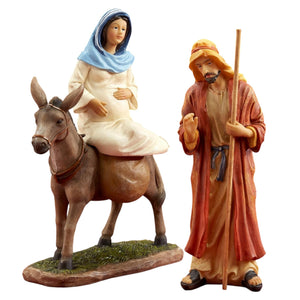 The Holy Family - Traveling to Bethlehem - 10 Inch Scale