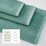 Cotton textured bath towel set - acacia collection