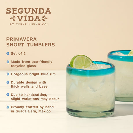 Primavera recycled short tumbler set by twine living