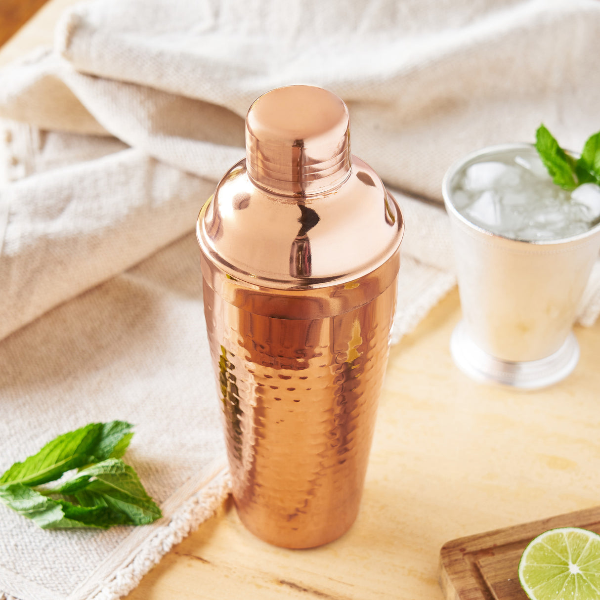 Hammered copper cocktail shaker by twine®