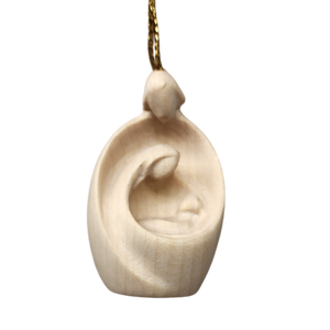 Modern Style Nativity Scene Ornament - Maple - 2 Inch