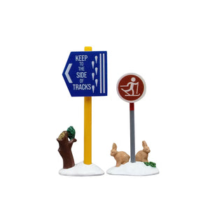 Cross Country Ski Sign - Set of 2